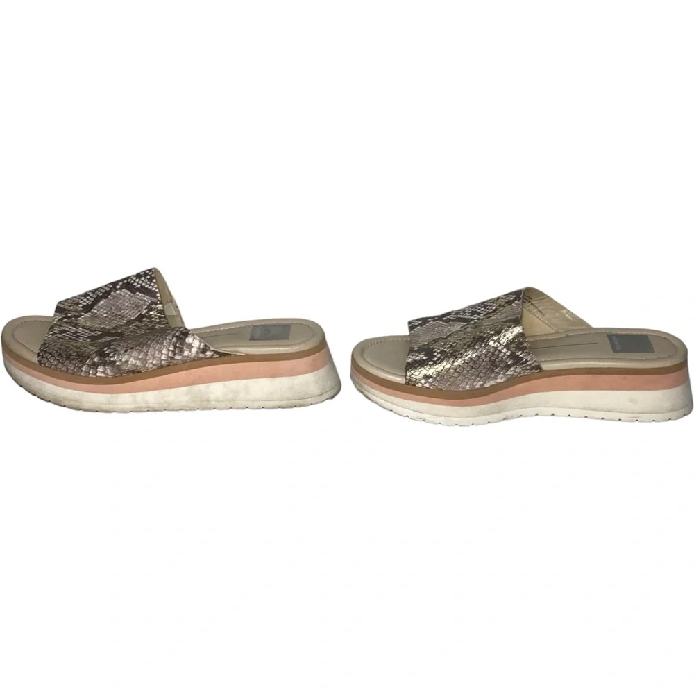 Dolce Vita Women’s‎ Size 8 Milo Wedge Sandals Snake Print Colorblock